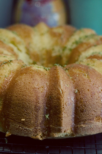 Cream Cheese Pound Cake with Spearmint-Lime Glaze