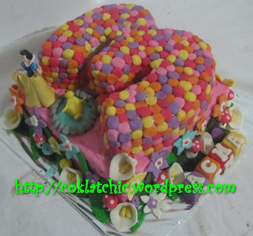 Cake Angka 3 dan princess