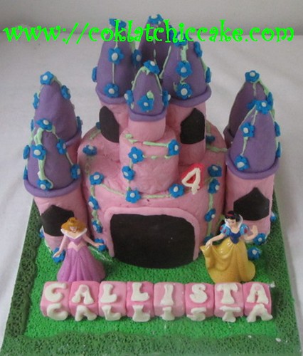 Kue ulang tahun castle princess