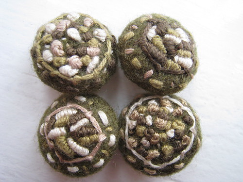 covered mossy buttons