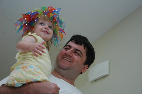 Millie with her dad