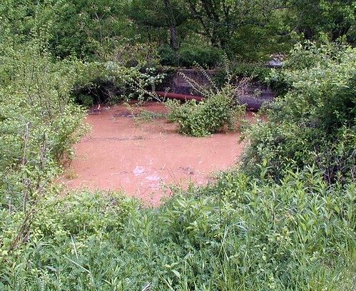 abandoned bridge side flood 050409