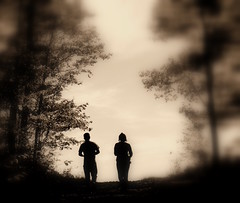 Two People Walking