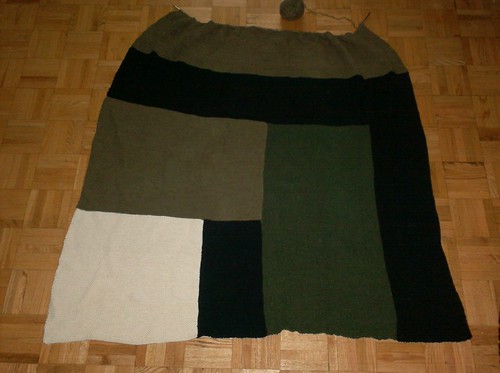 Moderne Log Cabin Blanket - Block #7, 35 ridges