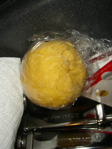 Pasta dough sitting