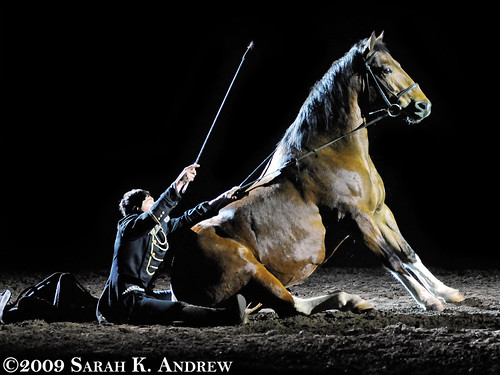 Tommie Turvey and Pokerjoe in their famous comedy skit: "The Riding Instructor"