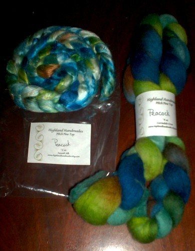 Highland Handmades Peacock Roving