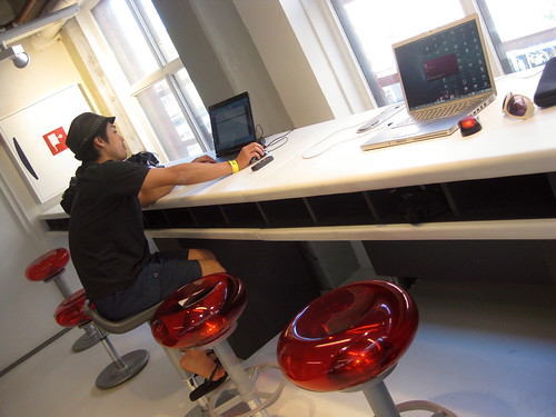 The table top was soft!  Imagine, a table that doesnt make loud echo-y disturbing noises.