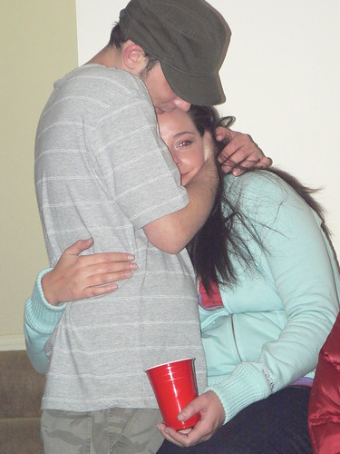 Jay's Birthday -  Jay and Jacqueline Hug