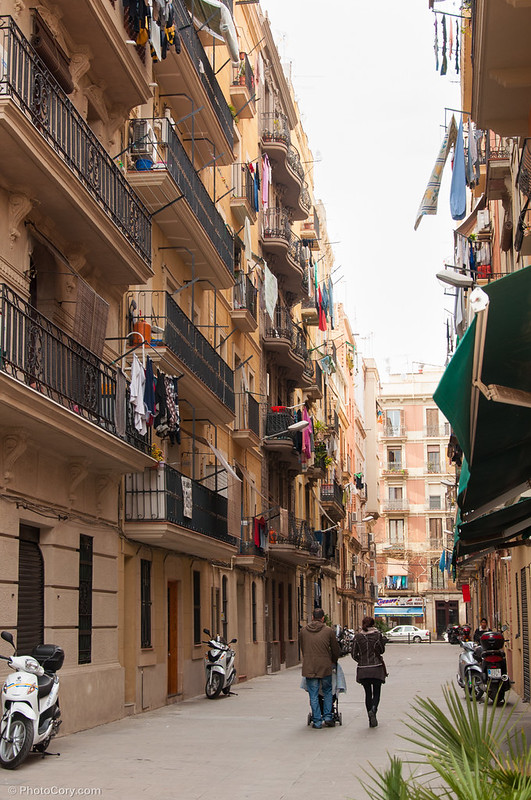 Narrow street in Barcelona