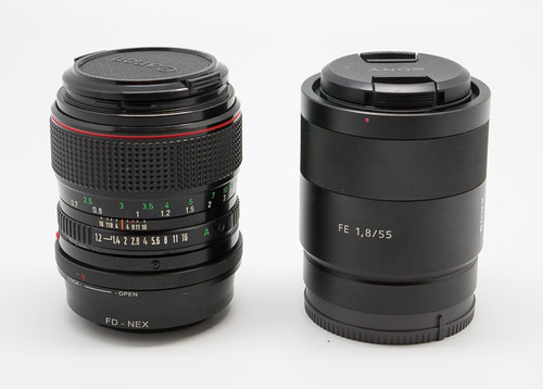 Sony Fe 55mm F 1 8 Z Vs Canon Fd 50mm F 1 2 L Verybiglobo Photo