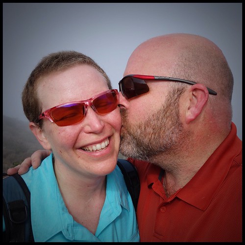 Smoochin' on the trail during our Saturday hike at Wildwood Park by rmeeseiam