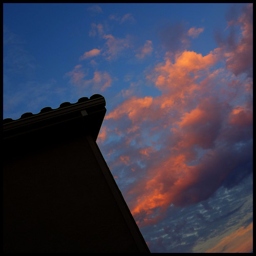 Evening clouds - a rare sight around here. by rmeeseiam