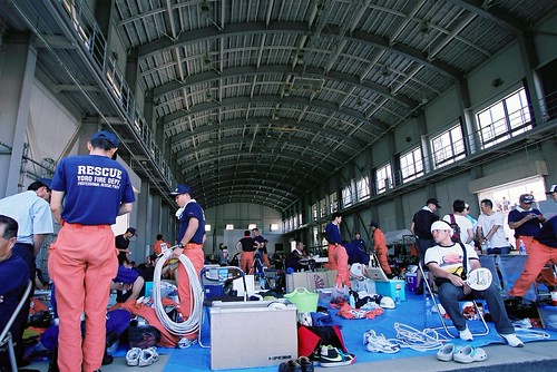 Relaxing in the hanger