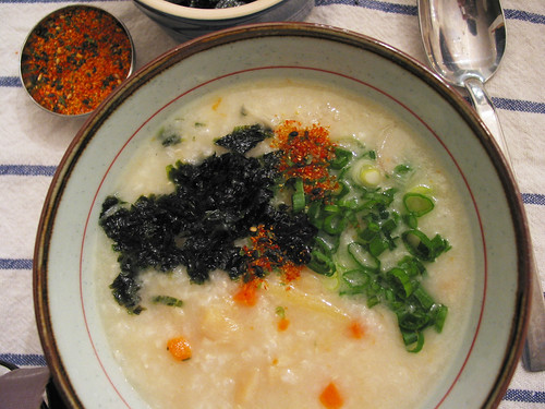 Soup with the condiments