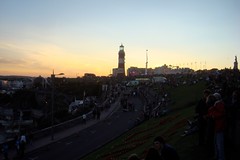 Crowds gather on Plymouth Hoe