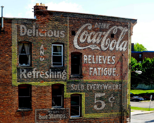 Coca-Cola Relieves Fatigue - color-boosted sign