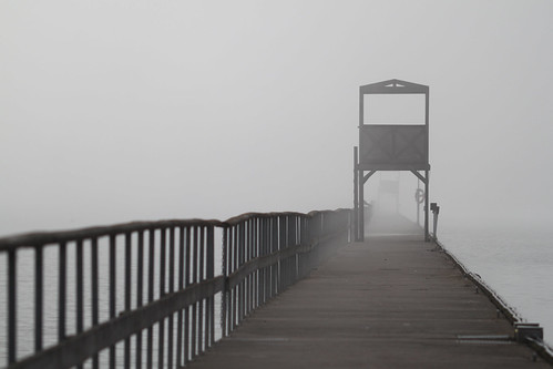 Fog in Nyköping harbour