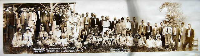 Singer Sewing Company Picnic 1928 My grandfather is in the middle first standing row