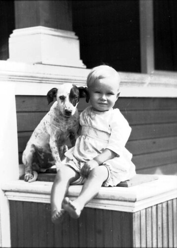 Child and dog