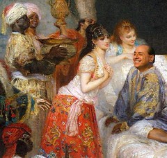 Berlusconi Seraglio, after Fernand Cormon
