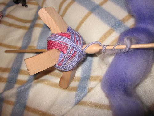 turkish spindle with spun wool