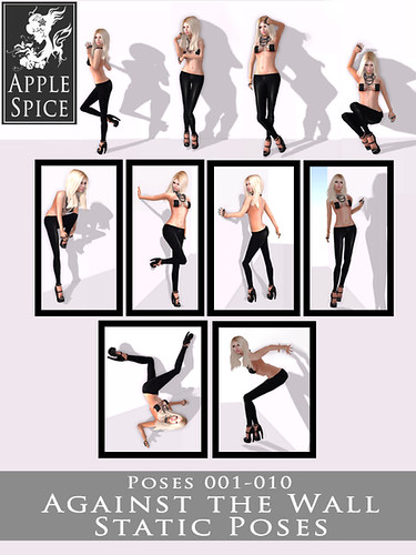 Apple Spice - Against the Wall Static Poses 001-010