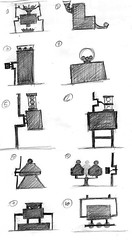 Thumbnail sketches of Spinner Silhouettes for KSB2C