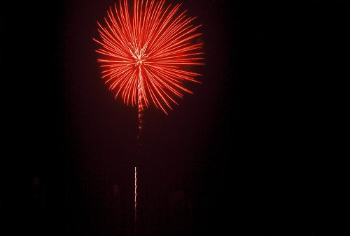 Fireworks at Empire State Plaza, Albany NY in Fuji Velvia