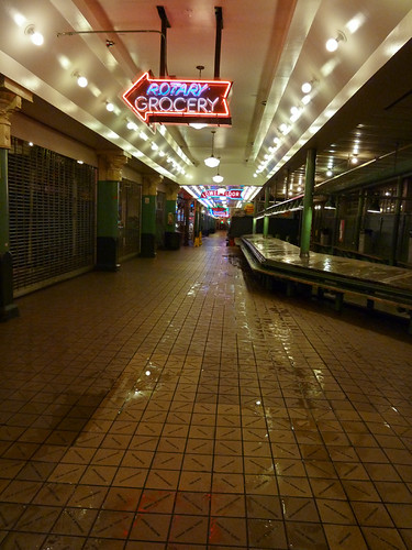 Pike Place Market after dark