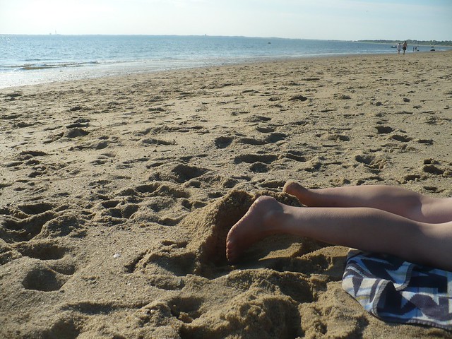 Anna at the beach, Truro, Mass.