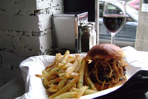 Blue Devil and truffle parm fries