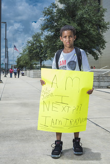 People gathered in Orlando, to press the Department of Justice to investigate civil rights charges against George Zimmerman.
