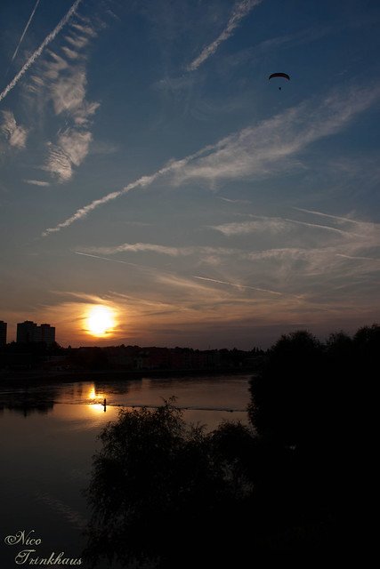 Sunset nad Odrą