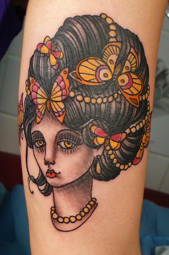 Knowledge To Knowledge: Victorian Lady, Sparrow, Raven, Fox, Fish, Phonograph Tattoo 500_x_331_jpg