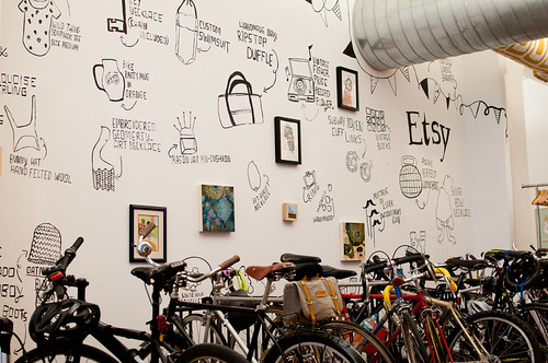 Etsy headquarters - so many bikes!