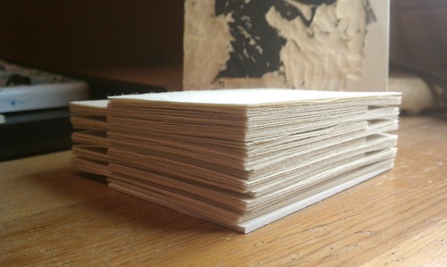 Paper stack ready for Baren exchange #50 by Serendipity Artist