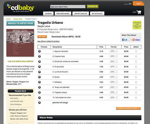 Sergio Leiva en CD Baby