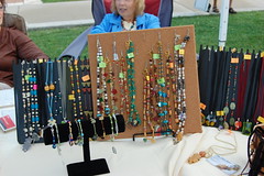 Necklaces displayed at Harbor Market