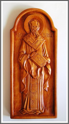 Ikona U Duborezu Sveti Nikola Wood Carving Icon A Photo On Flickriver