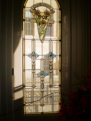Stained Glass Window in the dining room