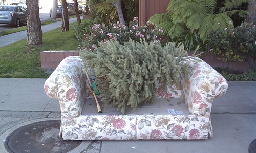 Festive Holiday couch  by Peggy Archer