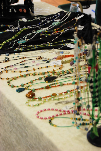 beaded jewelry on display