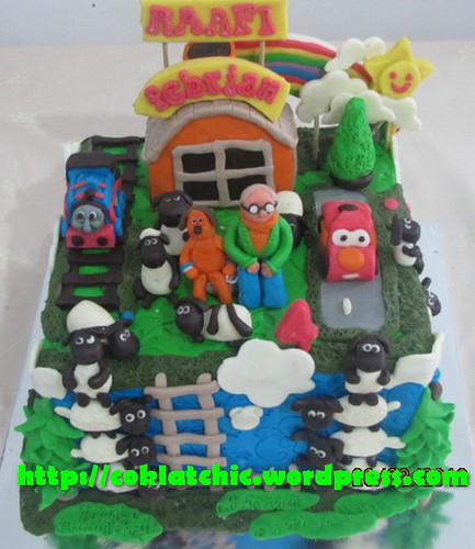 Cake Shaun the Sheep, thomas dan lightning mc queen