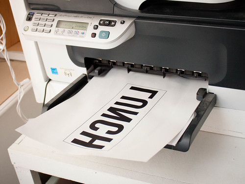 Send the paper through the printer
