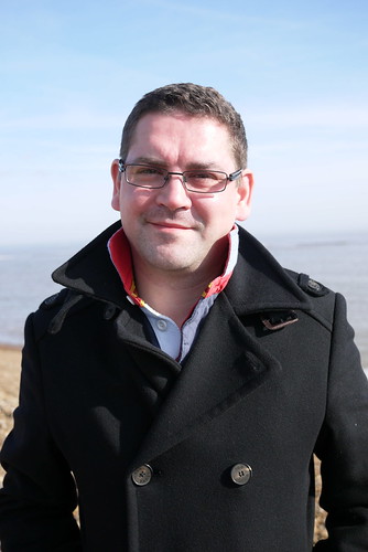 Me enjoying the sea views from Shingle Street
