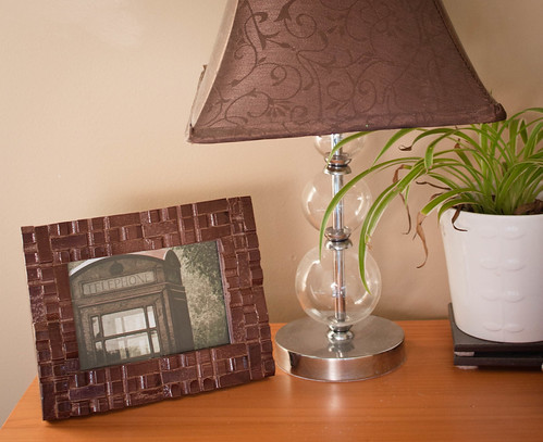 Textured Picture Frame Living Room Vignette