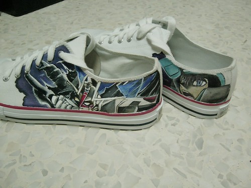 painted gundam sneakers shoes