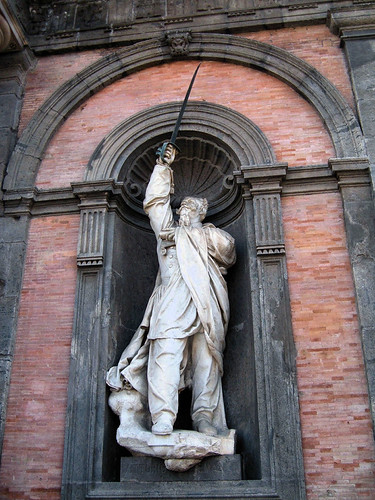 Alcove sword statue Naples, Italy