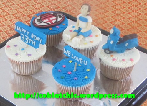 Cupcake Vespa dan cupcake AC Milan